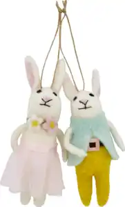 IDEENWELT 2er Set Filzhänger Hasen