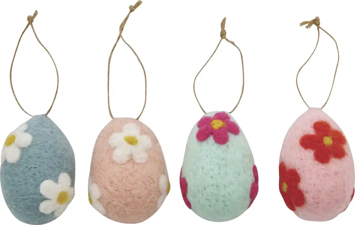 Bild 1 von IDEENWELT 4er Set Filzhänger Eier