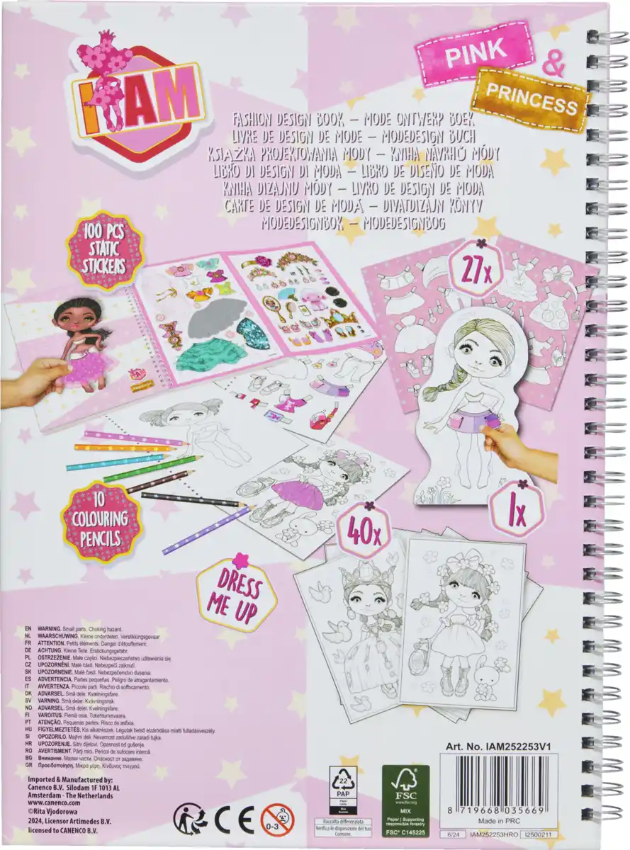 Bild 2 von IDEENWELT Fashion-Design-Buch I AM Pink & Princess