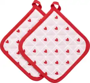 IDEENWELT 2er Set Topflappen Herz