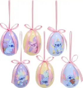 IDEENWELT 6er Set Deko-Eier Disney Stitch