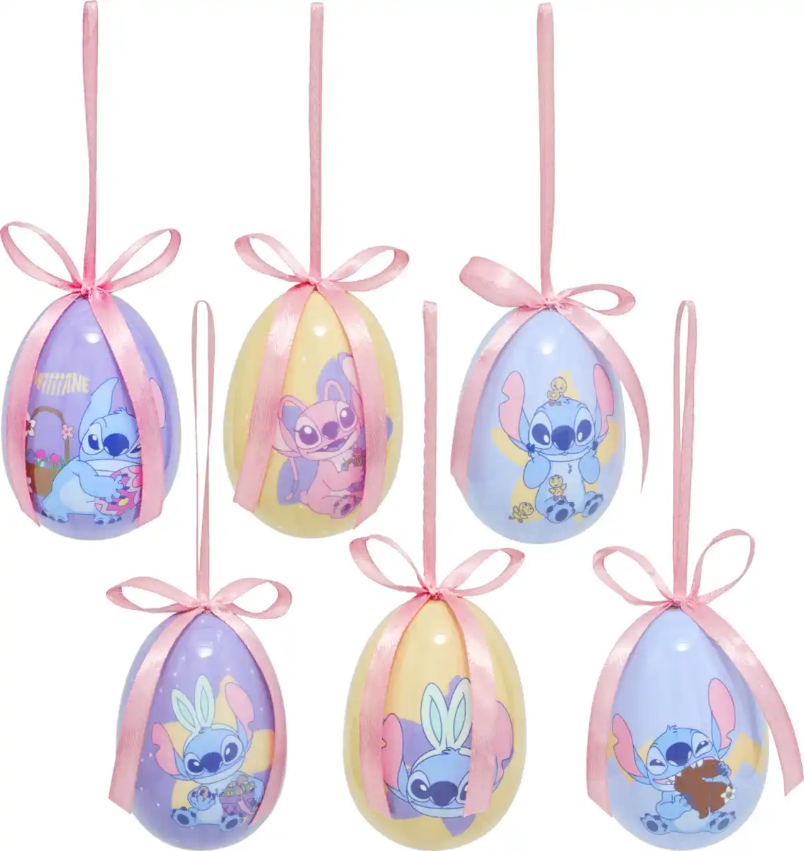 Bild 1 von IDEENWELT 6er Set Deko-Eier Disney Stitch