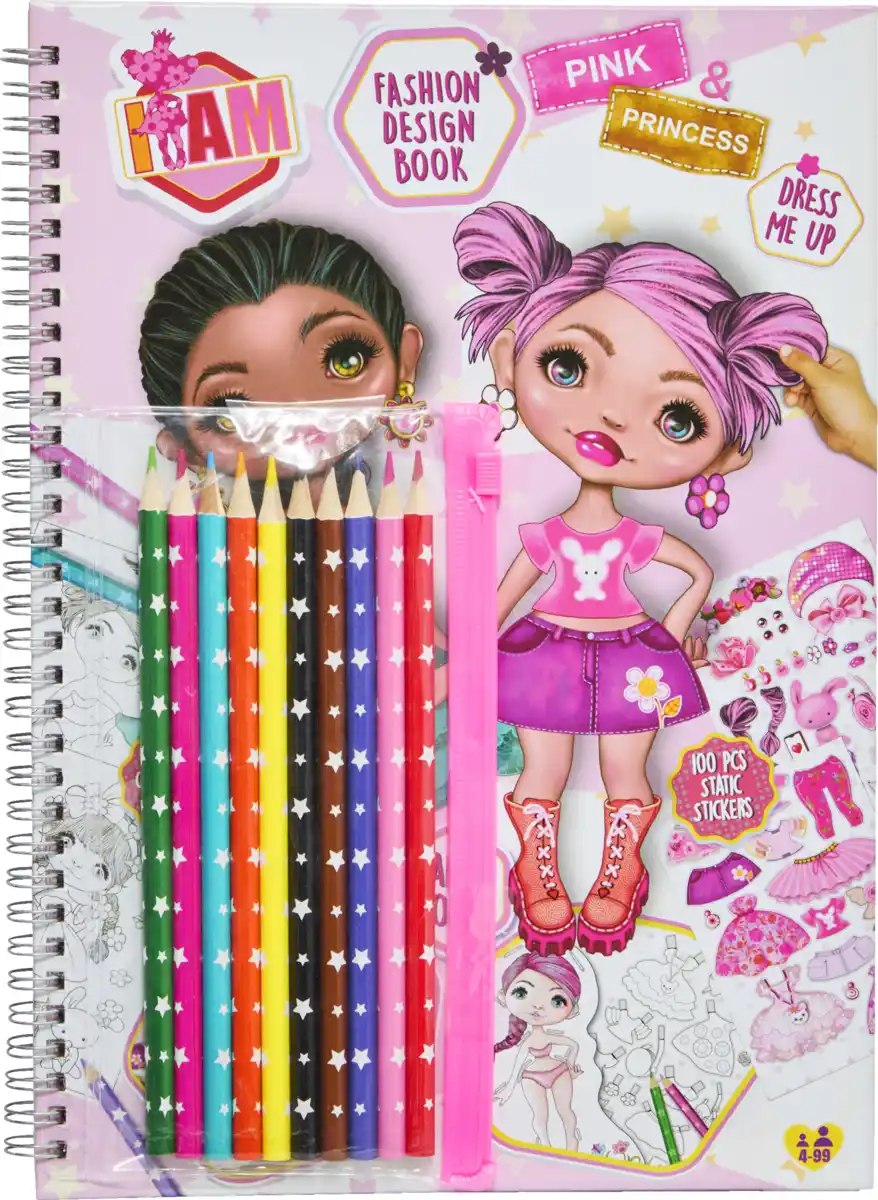 Bild 1 von IDEENWELT Fashion-Design-Buch I AM Pink & Princess
