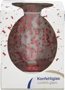 IDEENWELT Konfettiglas rot