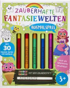 IDEENWELT Malbuch mit Stiften Zauberhafte Fantasiewelten