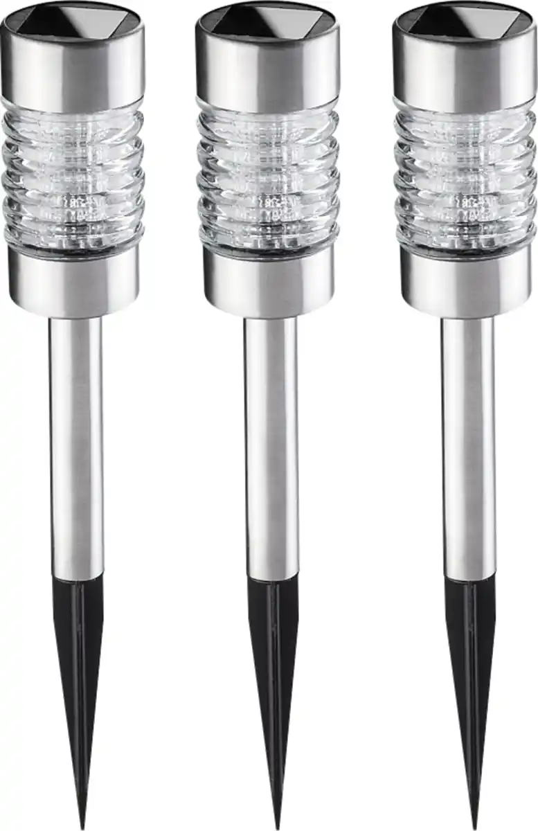 Bild 1 von IDEENWELT 3er Set Solar-Gartenleuchten