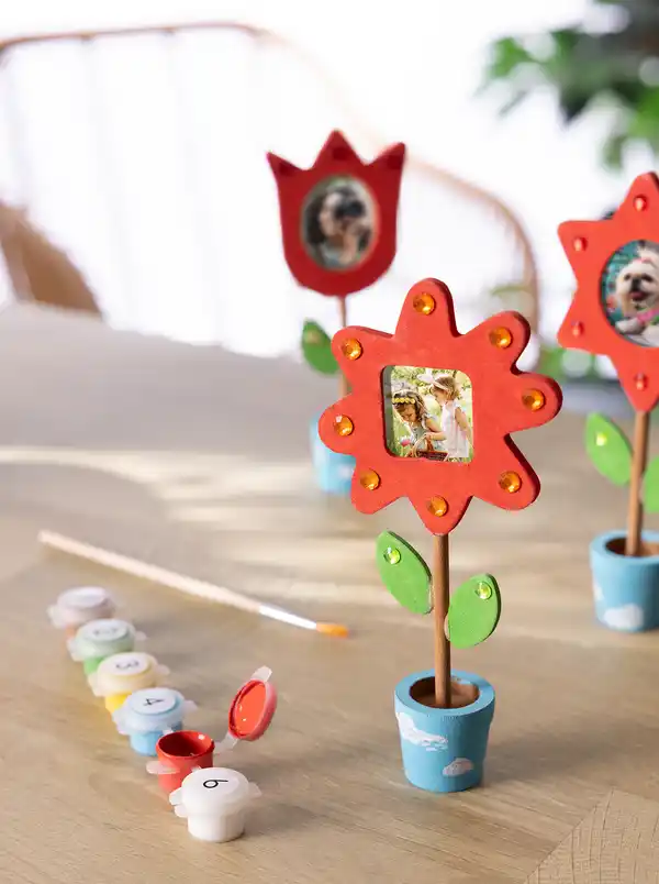 Bild 4 von IDEENWELT 3er Set DIY-Holzblumen-Bilderrahmen