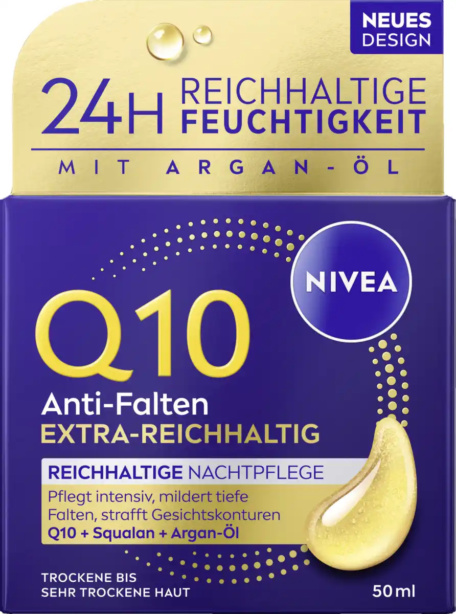 Bild 2 von NIVEA Q10 Anti-Falten Extra-Reichhaltige Nachtpflege, 50 ml