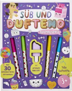 IDEENWELT Malbuch mit Stiften Süß & duftend Ausmalspaß