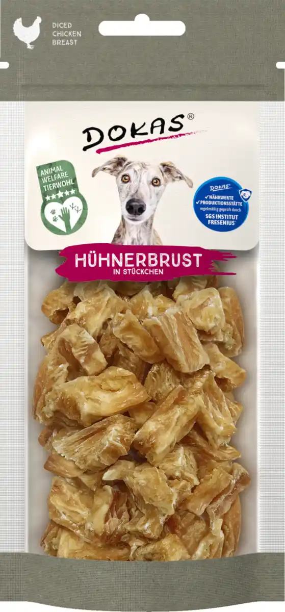 Bild 1 von DOKAS Hühnerbrust in Stücken, 50 g