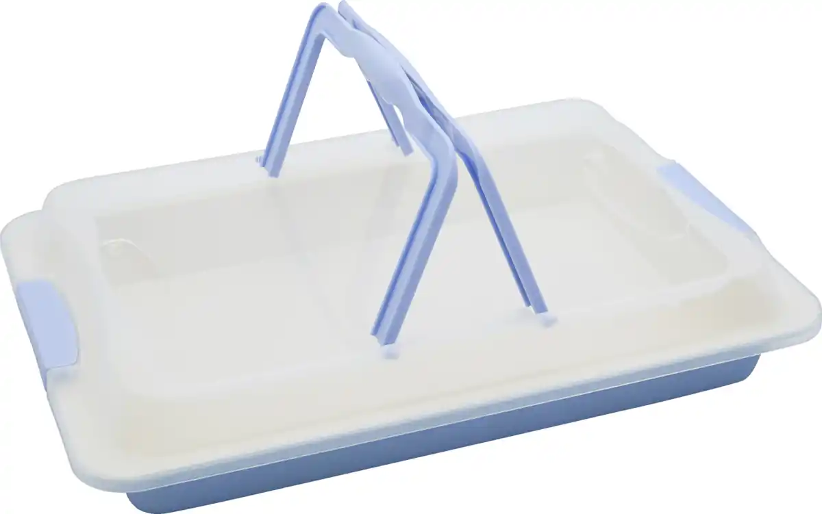Bild 2 von IDEENWELT Backblech mit Transporthaube blau-lila