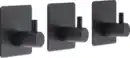 Bild 1 von IDEENWELT Selbstklebende Wandhaken 3er-Set schwarz