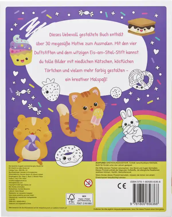 Bild 2 von IDEENWELT Malbuch mit Stiften Süß & duftend Ausmalspaß