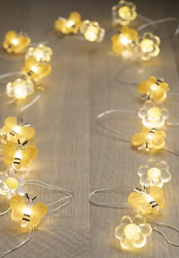 Bild 2 von IDEENWELT Micro-LED-Drahtlichterkette Biene/Blume