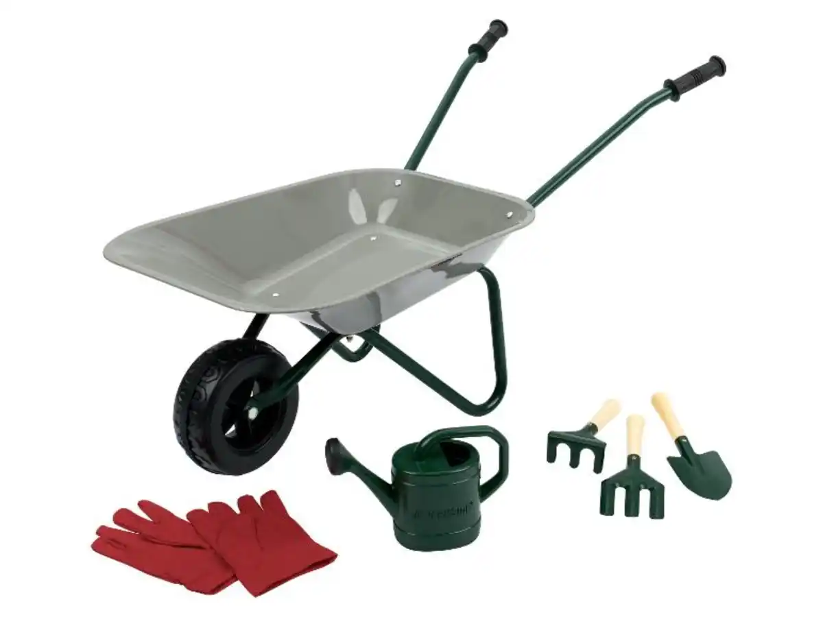 Bild 1 von lupilu® Schubkarre mit Gartenwerkzeug, 7-teilig