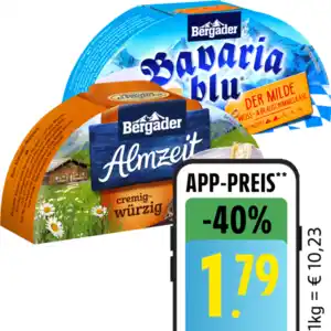 Bergader Almzeit oder Bavaria blu Halbmond