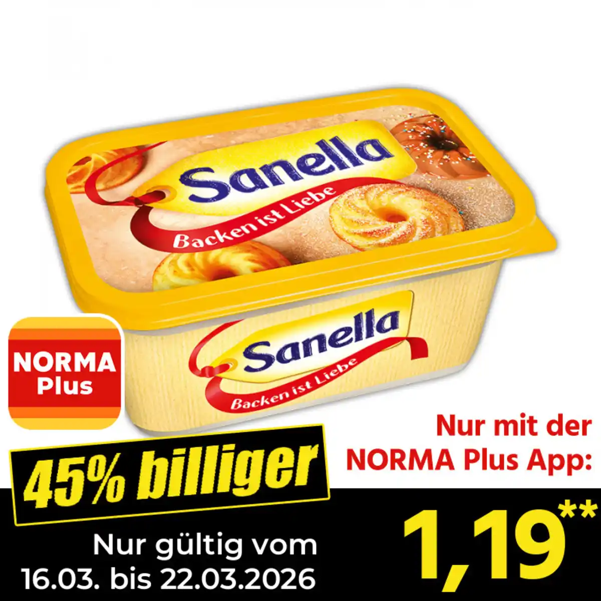 Bild 1 von Sanella Backmargarine