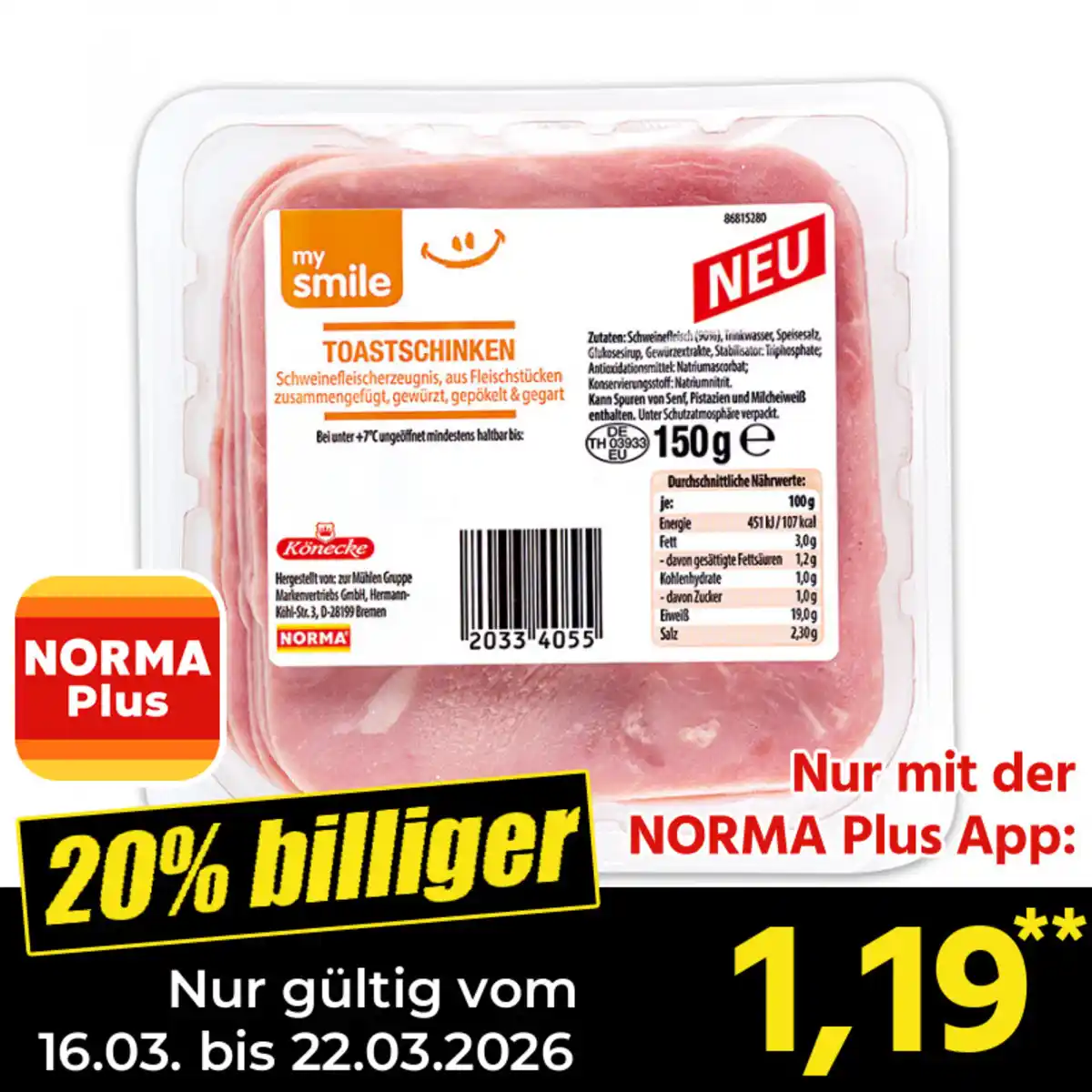 Bild 1 von My Smile Toastschinken