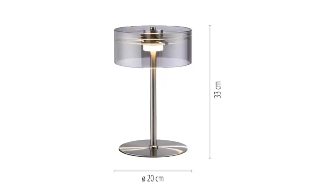 Bild 2 von LED-Tischleuchte Mondo Karena, stahlfarbig, inkl. Dimmfunktion