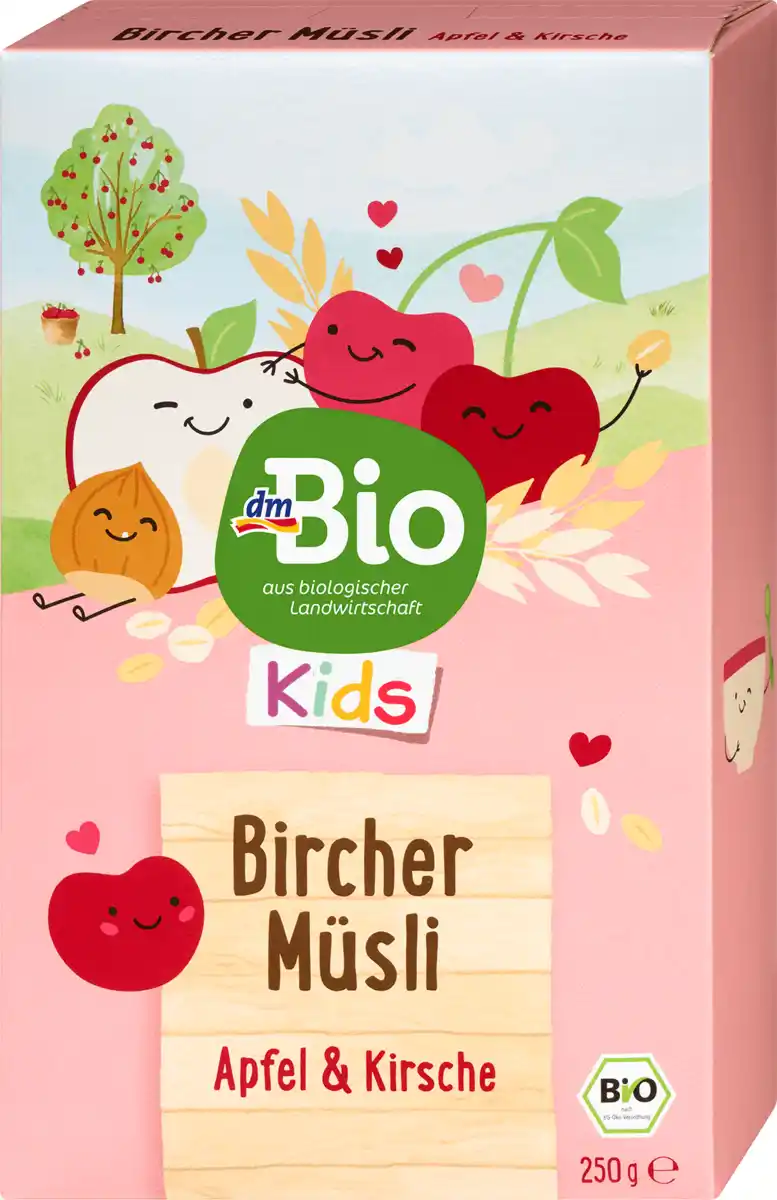 Bild 1 von dmBio Kindermüsli Bircher mit Kirschen, ab 3 Jahren, 250 g