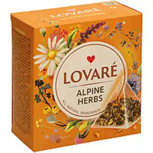Lovare Alpine Herbs - Kräutertee mit Blütenblättern, in Pyra...