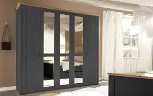 Pol Power - Drehtürenschrank Locarno, graphit, Artisan Eiche, 241 x 221 cm