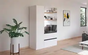 Drehtürenschrank Costa, weiß, inkl. Push-to-Open Funktion