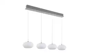 LED-Pendelleuchte Quintara, weiß/nickel, inkl. Höhenverstellung