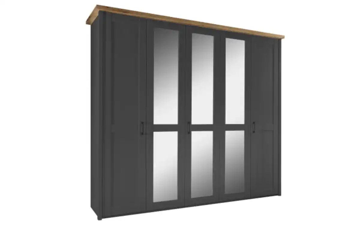 Bild 2 von Pol Power - Drehtürenschrank Locarno, graphit, Artisan Eiche, 241 x 221 cm