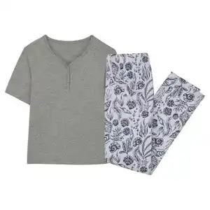 UP2FASHION WOMEN Damen Pyjama, Grau, S 36/38