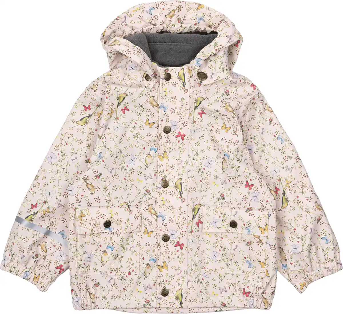 Bild 1 von Mikk-Line Regenjacke gefüttert mit Schmetterling-Muster, beige, Gr. 122/128, 1 St