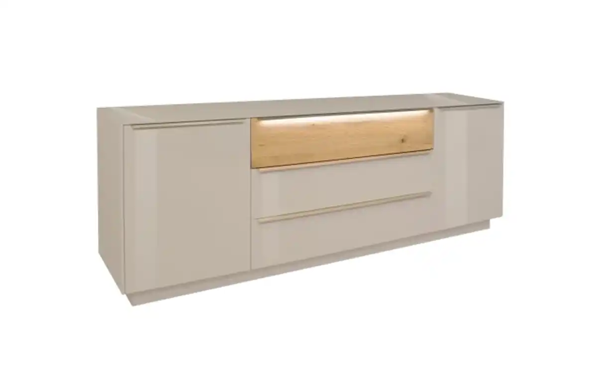 Bild 1 von Musterring - Lowboard Nova, kaschmir/Eiche massiv, inkl. Griffbeleuchtung