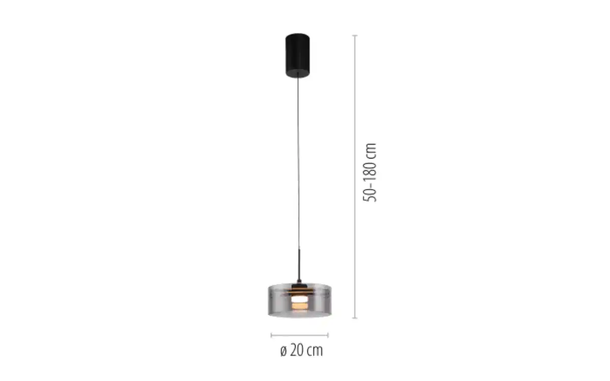 Bild 2 von LED-Pendelleuchte Mondo Karena, schwarz, 1-flammig, inkl. Memoryfunktion