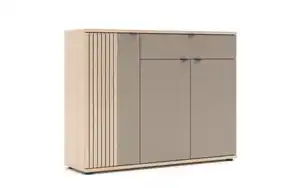 Bali - Schuhschrank Pisa, Riva Eiche-Nachbildung/basalt