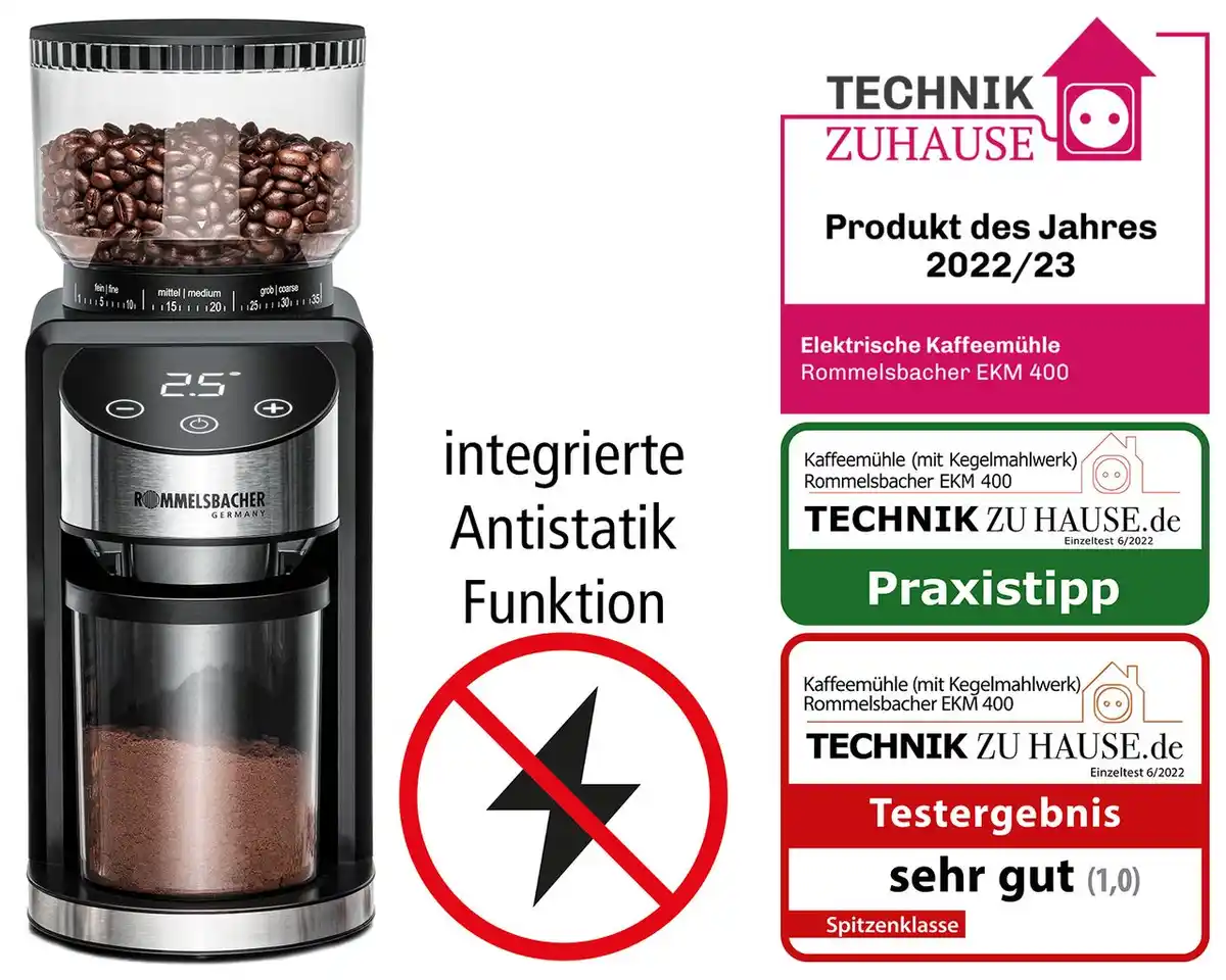 Bild 3 von KAFFEEMÜHLE EKM 400 MIT KEGELMAHLWERK