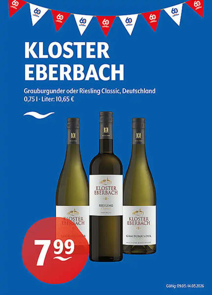 Bild 1 von KLOSTER EBERBACH Grauburgunder oder Riesling Classic Deutschland