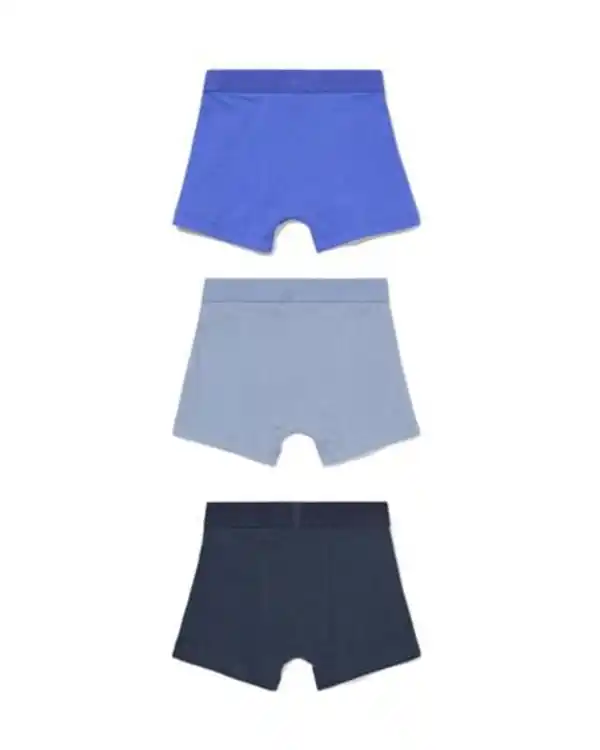 Bild 2 von Kinder-Boxershorts, unifarben – 3 Stück blau