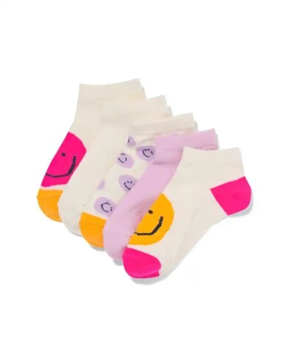 Bild 1 von Kinder-Kurzsöckchen, Gesichter – 5 Paar beige