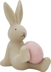 IDEENWELT Deko-Keramik-Hase mit Ei