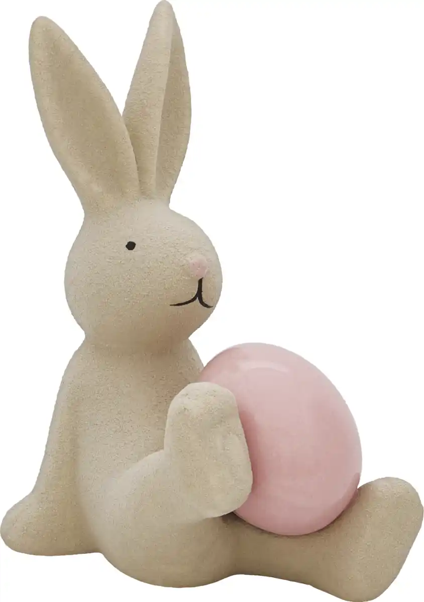 Bild 1 von IDEENWELT Deko-Keramik-Hase mit Ei