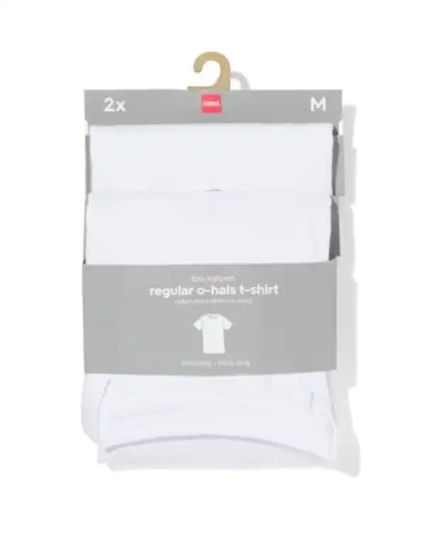 Bild 3 von 2er-Pack Herren-T-Shirts, Regular Fit, Rundhalsausschnitt, extralang weiß