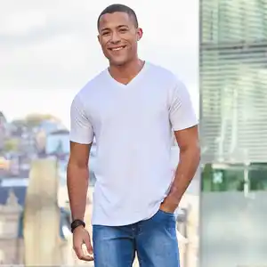Herren-T-Shirt mit V-Ausschnitt