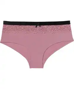 Panty aus glänzendem Stoff, altrosa