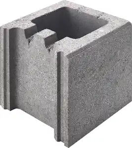 Schalungsstein Endstein 17,5 x 17,5 x 20 cm grau