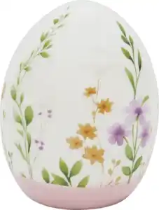 IDEENWELT Deko-Keramik-Ei rosa groß