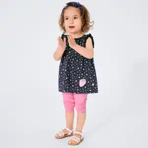 Baby-Mädchen-Set mit Blumenmuster, 3-teilig