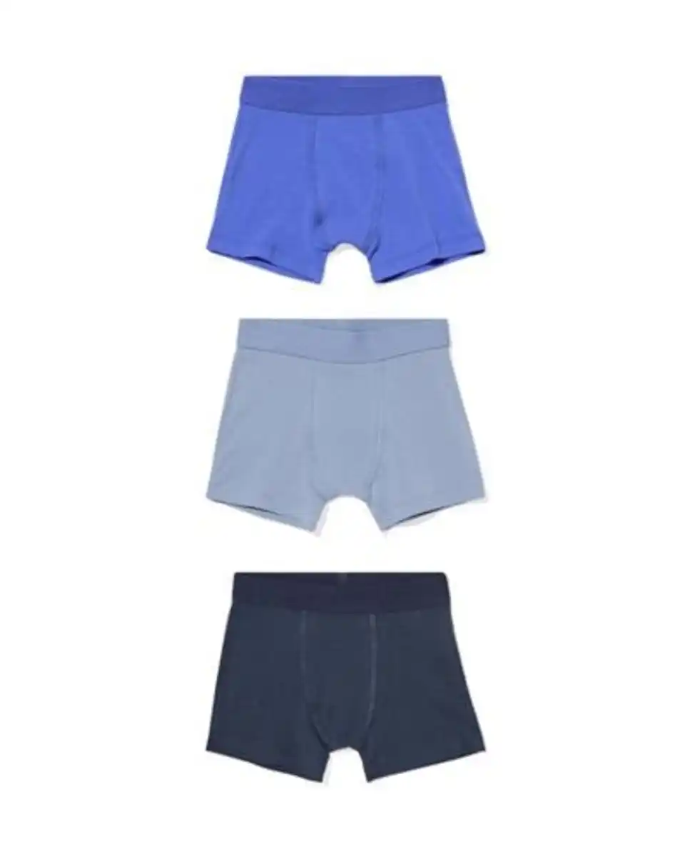 Bild 1 von Kinder-Boxershorts, unifarben – 3 Stück blau