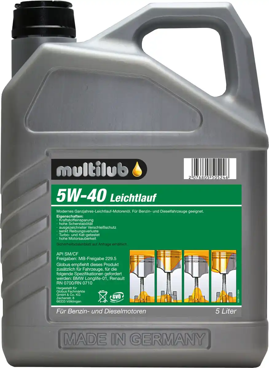 Bild 1 von Multilub Motoröl 5W-40LL 5L