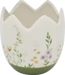 IDEENWELT Deko-Keramik-Eierschale grün