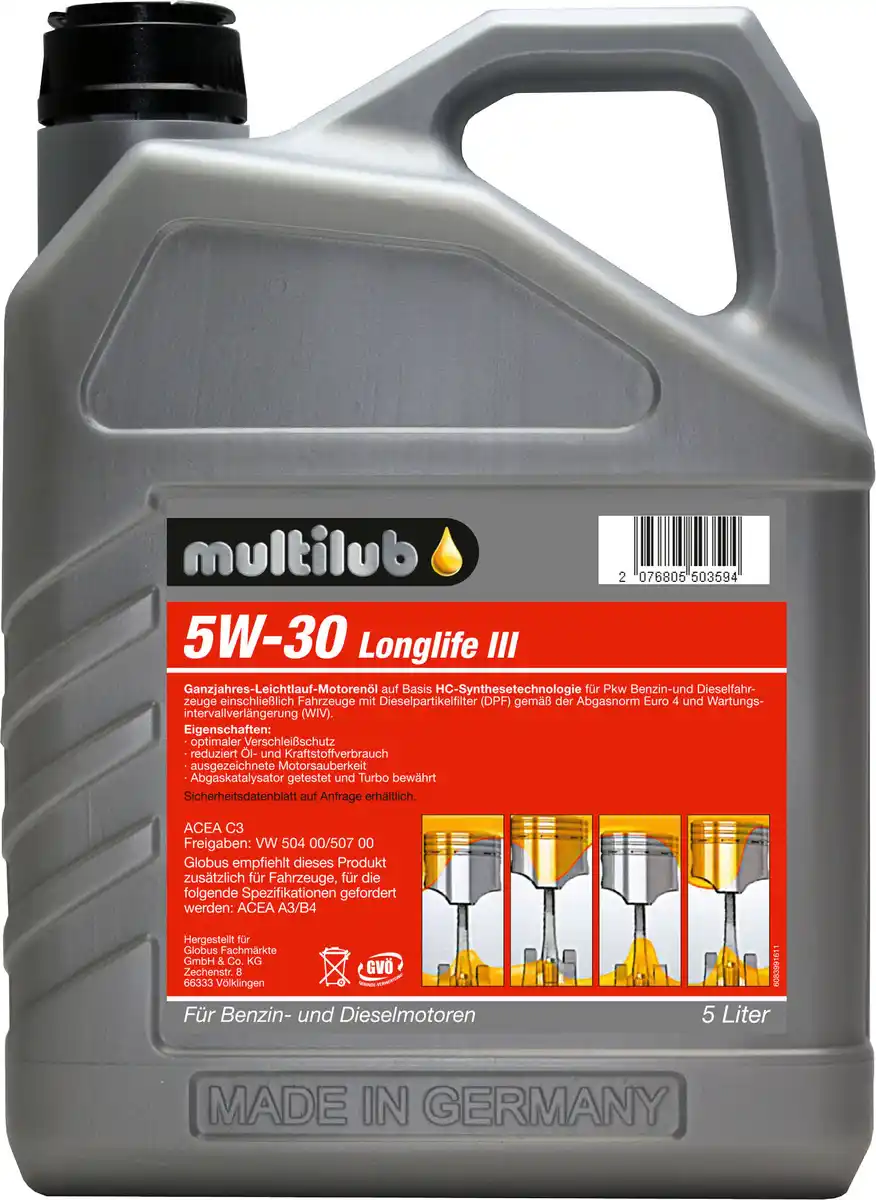 Bild 1 von Multilub Motoröl 5W-30 Longlife III 5L